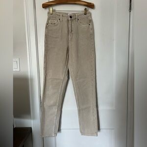 Beige Corduroy Jeans